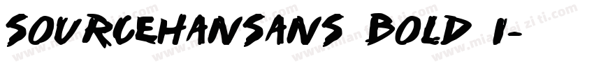 sourcehansans bold i字体转换